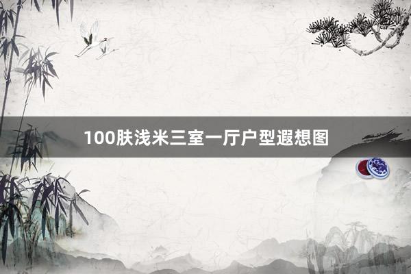 100肤浅米三室一厅户型遐想图